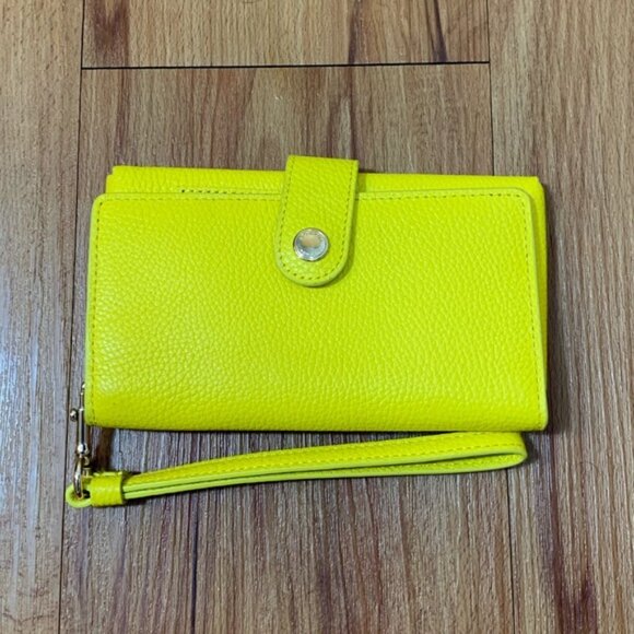 Coach Crossgrain Leather Phone Clutch Wristlet - Picture 4 of 13